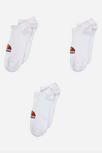 Ellesse Men 3 Pairs Textured Trainer Ankle Socks, White