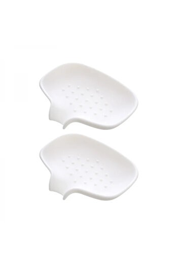 Rovitech Set 2 săpuniere cu scurgere, 14,5 x 8,5 x 2,5 cm, albe