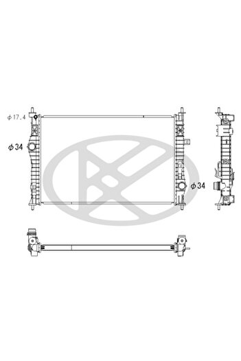 Koyorad Radiator, set filtre de schimb, Peugeot 3008 II SUV (MC_, MR_, MJ_, M4_)