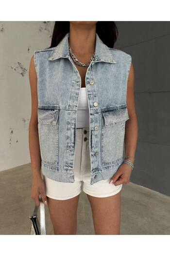 Asist Stone Detailed Denim Jacket