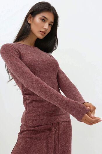 Hiccup Soft Textured Long Sleeve Blouse Busem Collection