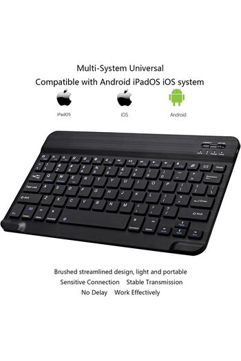 Generic Xukinroy Ultra-Slim Bluetooth Keyboard Portable Mini Wireless Keyboard Rechargeable for Apple iPad i