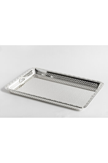 Bin Shihoun Silver Rectangular Serving Tray
