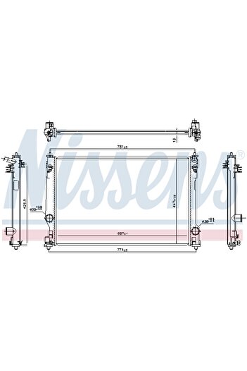 Nissens Radiator, set filtre de schimb, Toyota RAV 4 V (_A5_, _H5_)