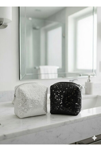 elma 2-Pack Sequin Mini Size Makeup Bag