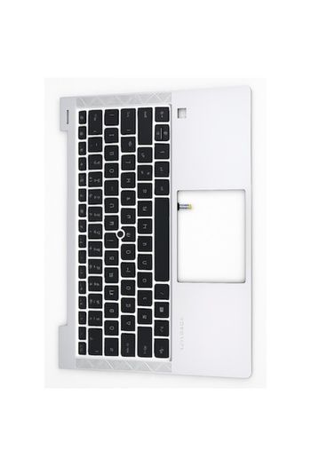 HP Upper Case with Keyboard HP, FR layout, integrated touchpad, black color