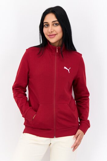 Puma Women Sportswear Fit Full Zip Outdoor Sweatshirt, Red