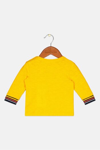 s.Oliver Toddlers Boy Long Sleeve Graphic Top, Yellow Combo