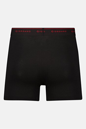 Giordano Men 2 Pieces Brand Logo Trunks, Black