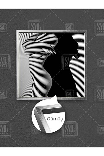 SML TABLO Woman in the Shadow of the Window Aesthetic Nude Decor Framed Square Canvas Painting