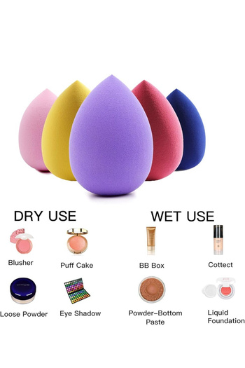 Generic Beauty Blender 6-Piece Soft Makeup Sponge Set, Assorted Colors