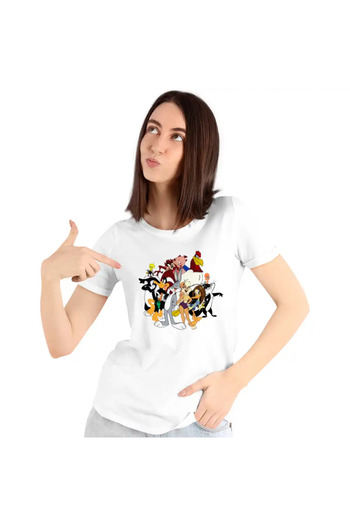 OEM Women's T-Shirt Taz Bugs Bunny Daffy Looney Tunes Heroes
