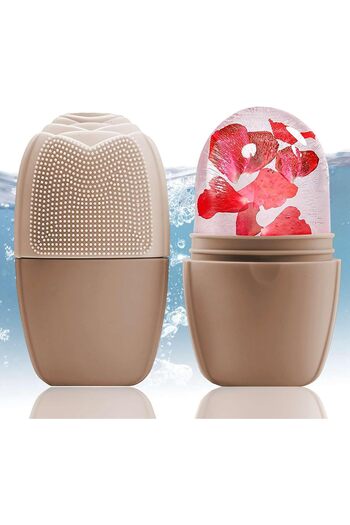 genernic Ice Face Roller Massager | Silicone Mold, New Coffee Color, Reduces Puffiness/Migraines