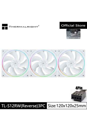 choice2 A-RGB Other S12RW 3PC Thermalright TL-S12R 12CM computer case fan, reverse air outlet,Halo lighting