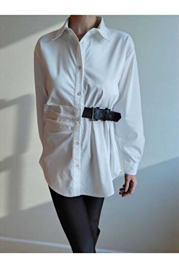 BEBE PLUS Belt Detail Shirt