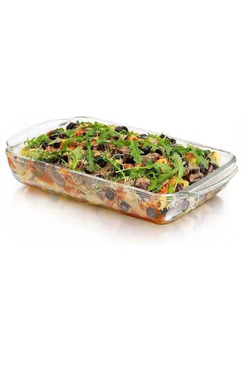 3Diamonds 1.6L Glass Baking Dish – Borosilicate, BPA-Free, Oven, Microwave & Dishwasher Safe