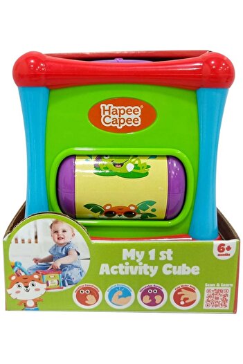 Hapee Capee Activity Cube, First Activity Cube For Babies, Easy For Baby To Grasp And Encourages Han