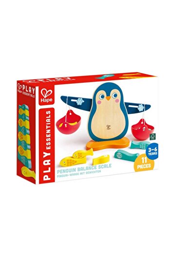 Hape Wooden Penguin Balance Math And Counting Scale 13-Piece