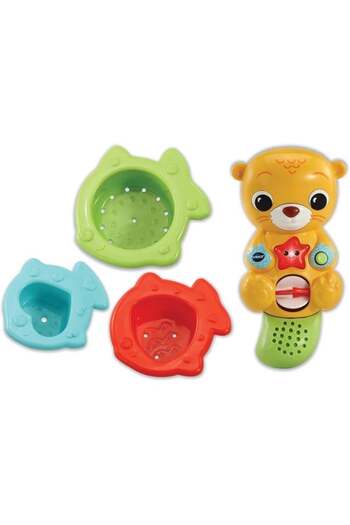 Generic VTech Splashing Fun Otter, Bath Toy For 1 Year Olds + Sensory Bathtub Toy With Lights, Music & 3 Pou