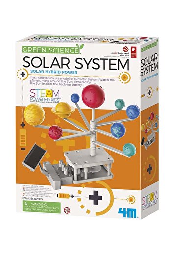 4M Green Science Hybrid Solar System Motorised Planetarium – Build a DIY Orbiting Model Kit with S