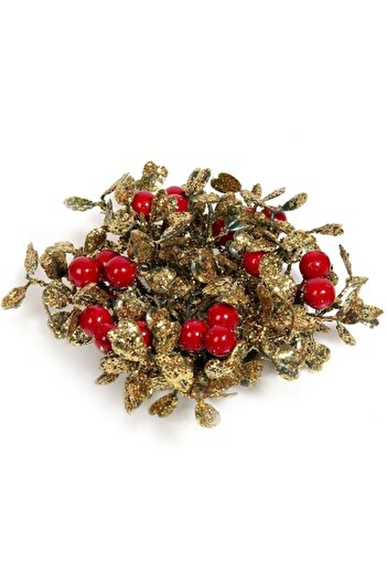 ANTBRO Christmas Decorative Ring, Red Berries, Glitter, 10 cm