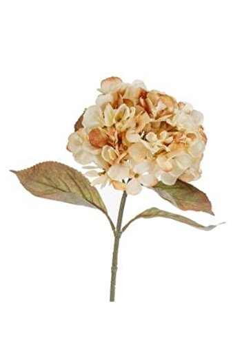 Jumbo Floare Artificiala cu Tulpina Lunga Hortensie Bej Roz 66 cm
