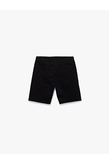 Koton Pocket Detailed Bermuda Waist Tie Slim Fit Jean Shorts