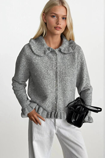 Secret Passion Lingerie New Season Skirt and Ruffled Collar Women's Knitwear Cardigan 52121024