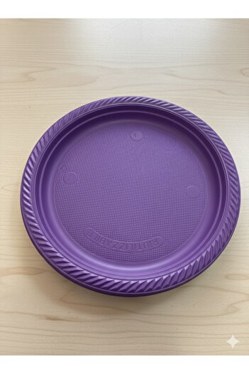 Deniz Party Store Mor Plastik Kullan At Tabak 25 Adet 22 Cm
