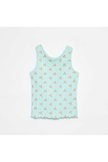 KIABI Printed vest top BLUE