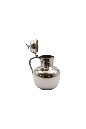 ANTEPSEPETİ Silver Plated Copper Jug with Bird Motif