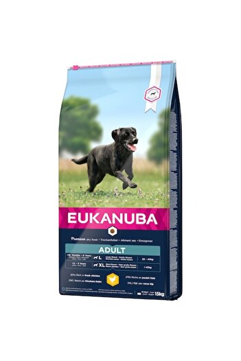Eukanuba Dry Food for Dogs Adult Large & Giant Breed, Chicken, 15Kg