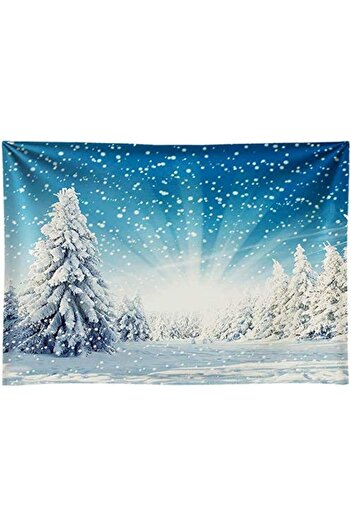Al Raied Snow Wonderland Pine Tree Backdrop Christmas Winter White Snowflake Forest Photography Backgroun