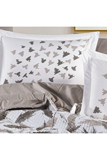 Hobby home collection Silva Taş - Double Poplin Quilted Duvet Cover Set