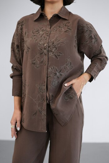 studio fashion 1988 Women's Premium Modal Casual Shirt Pants Set