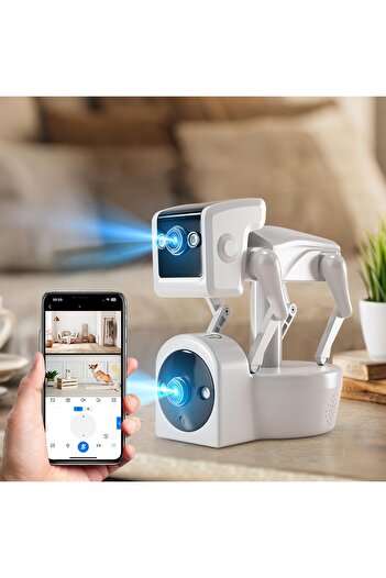 Generic 1080P Dual-Lens Robot Camera | 360° View, AI Motion Detect, 2-Way Audio, Color NV