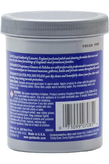 GODDARD'S Silver Polisher Cleansing Foam with Sponge Applicator, Tarnish Remover (6 oz)