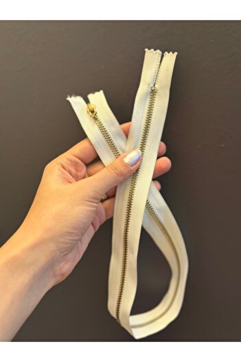 Gönülden Tasarım Yellow Toothed White Zipper 52X3 cm