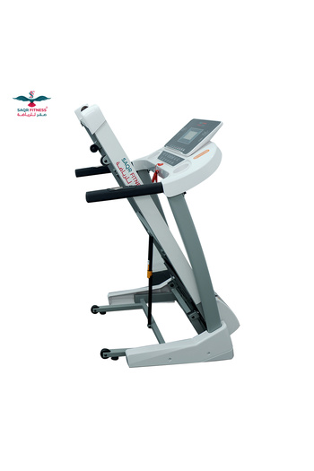 saqr fitness Electric Treadmill - White, 3 HP, Holds up to 130 kg with Automatic Incline SFS600KS
