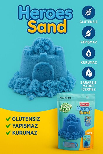 hak-iş oyuncak Sand Gluten-Free Natural Kinetic Play Sand 500 Gr – Non-Sticky and Doesn'T Dry Out