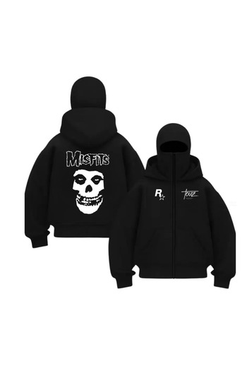 Touz Moda Φούτερ με κουκούλα Ninja με στάμπα Balaclava Rock Series