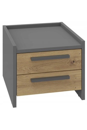 Other ALTIVO 2SN bedside table, artisan oak-anthracite, 2 drawers, low bedside table