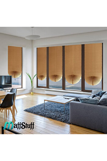 MaffStuff MaffStuff® Self-Adhesive Fan Pleated Blind Cream 60x150cm