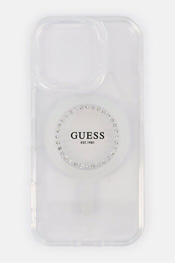 Guess iPhone 16 Pro Magsafe Metallic Protective Case, Transparent