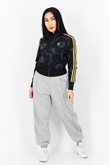 adidas Women Sportswear Fit Training Sweatshirt, Black/Grey