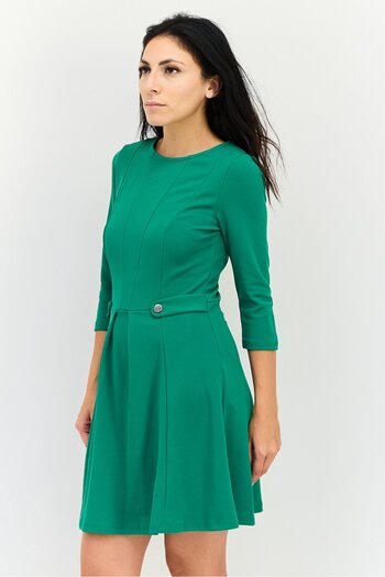 ORSAY Women Pleated Mini Casual Dress, Green
