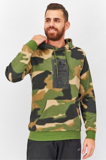adidas Men Sportswear Fit Long Sleeves Hooded Sweatshirt, Black