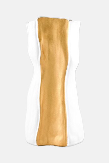 Muy Mucho Two Tone Ceramic Vase, White