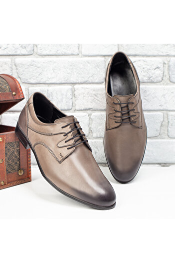 BMoD Grey genuine leather men's dress shoes MOD09863