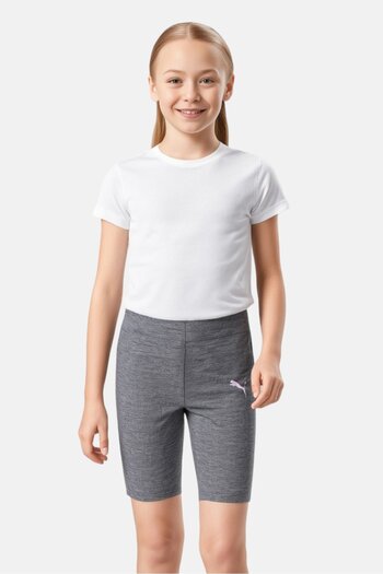 Puma Kids Girl Sportswear Fit Training Shorts, Grey